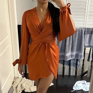 Rust mini dress